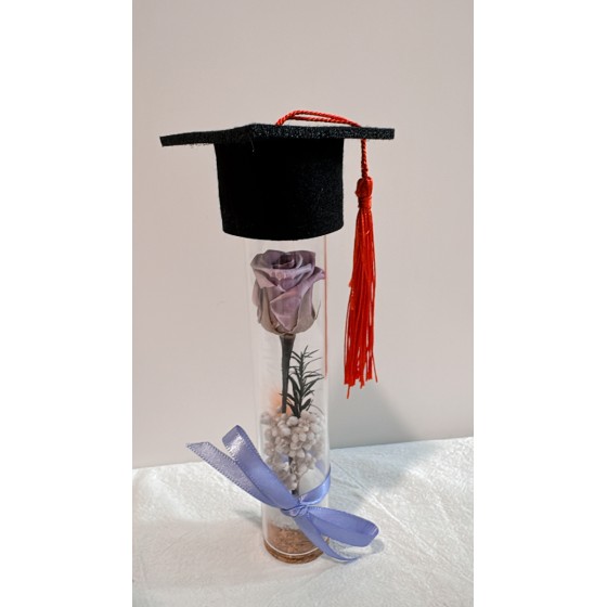 畢業試管永生玫瑰-紫玫瑰*剩1