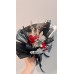 中型永生花束-灰黑