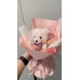 波波球小熊花束-14公分粉色